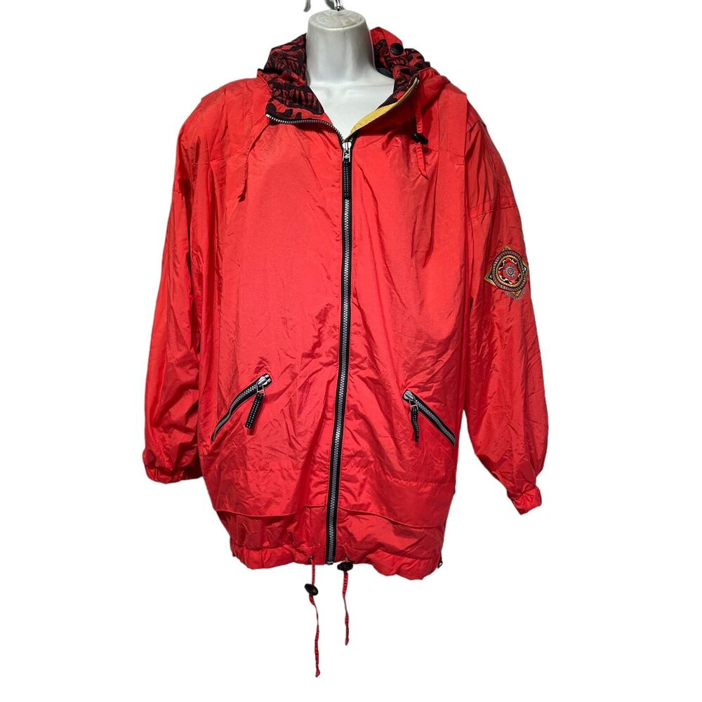 Vintage Obermeyer Hooded Ski Winter Snow Zip Jacket Size 10